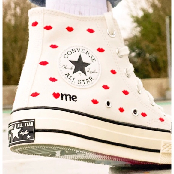 Converse hi top Crafted with love Valentines Day limited edition sneakers - Picture 13 of 14